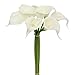 Angel Isabella, LLC 20pc Set of Keepsake Artificial Real Touch Calla Lily with Small Bloom Perfect for Making Bouquet, Boutonniere,Corsage (Ivory)