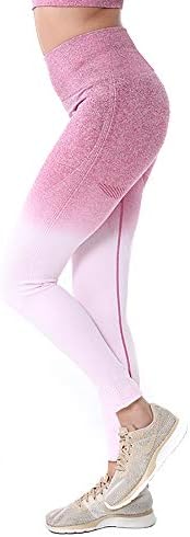 Lucuna Women's Yoga Pants Hight Waist Leggings Elastic Tight Body Tape Pockets Fitness Non-See Through