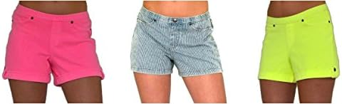 Hue Womens Shorts 3 Pairs Denim Chino Stretch Jeans (Small (4/6))