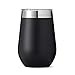Wine Tumbler, ZUNIA 12oz Stainless Steel Double Wall Vaccum Insulation Stemless Wine Glass Cup Drink-Ware Glasses for Wine, Coffee, Champagne, Cocktails and Beer with Lid for Mrs Mom Aunts, Black