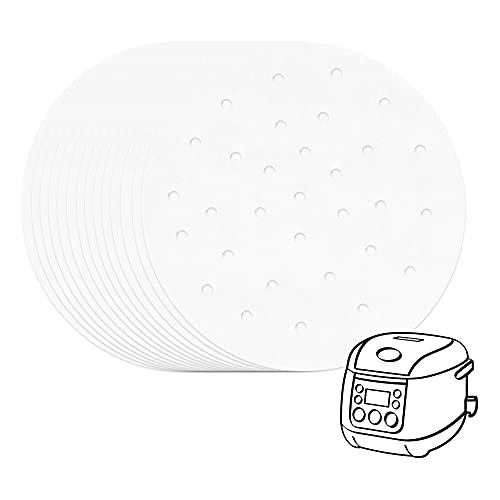 200 PCS Air Fryer Parchment Paper, 8 inch Bamboo Steamer Liner for Baking, Cooking, Steaming