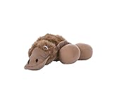 Outward Hound Kyjen  31008 Egg Babies Platypus Plush Dog Toys Squeak Toy Dog Puzzle, Large, Brown