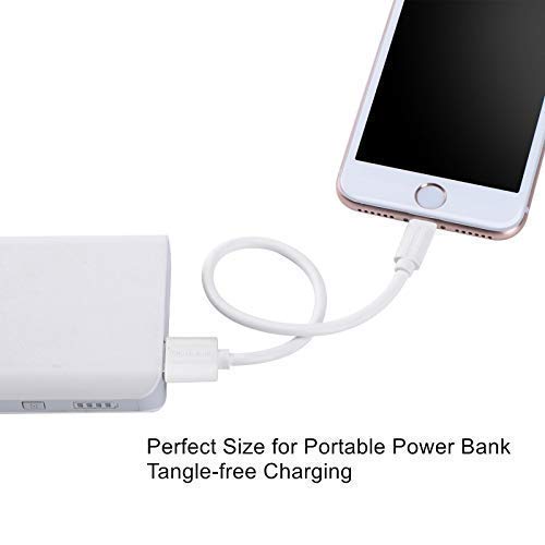 Mobielectro Power Bank Cable Short 8-pin to USB Sync and Charging Cable for iPhone 7 Plus/7/6/6 Plus/6S/6S Plus, iPhone