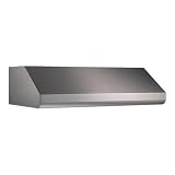 Broan Elite E64E36SS 36" Under-Cabinet Canopy Range Hood with External Blower Options Variable Speed Control and Baffle Filters in Stainless Steel (Blowers Sold
