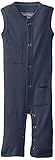 L'ovedbaby Unisex-Baby Organic Sleeveless Overall, Navy, 3/6 Months