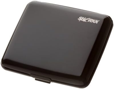 SHARKK LARGE Aluminum Wallet Credit Card Holder With RFID Protection, Black