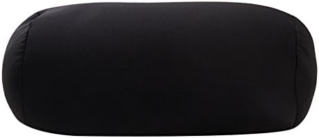 Topbeu Cylindrical Pillow Lumbar Back Leg Roll Tube Pillow, 7" x 12" (Black)