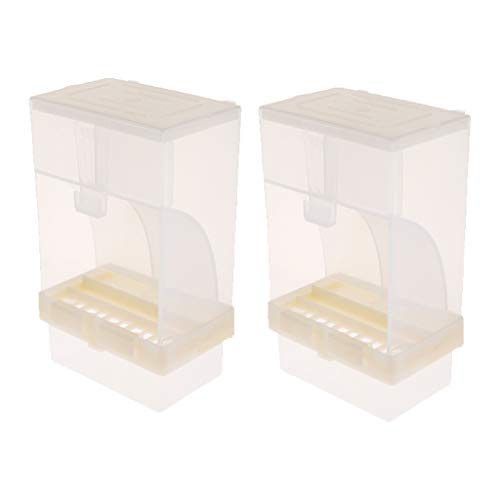 homozy 2 Pcs Parakeet Water Dispenser, Parrot Feeder,Parakeet Waterer,Cockatiel Cage Accessories,Automatic Feeding