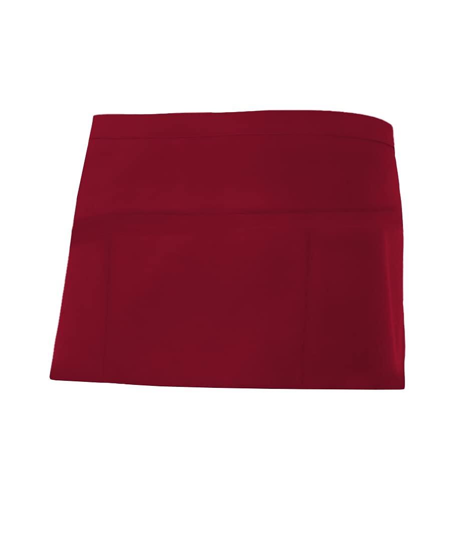 Velilla Delantal Corto Comandero Short Apron, Garnet red, One Size