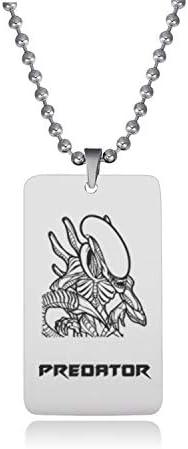 new media tie-tag necklace pendant stainless steel predator (fang brand - style 3