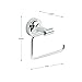 Franklin Brass Voisin (1-Pack) Toilet Paper Holder Polished Chrome Tissue Roll Holder for Bathroom Organization and Storage European Single Post Toilet Tissue Holder Wall Bathroom Accessories VOI50-PC