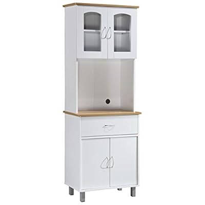 Pemberly Row Kitchen Cabinet in White for Organized Storage