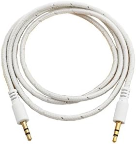 Classic Auxiliary Audio Cable 3.5mm (3 Feet) - For Smart Phones, Headphones, Car Stereo, Home Audio, etc. (Male to Male) (White)