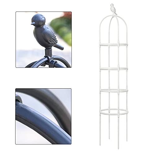 MOOVGTP Garten-Rankgitter für Kletterpflanzen, 1,8 m Metall-Spalier Blumenstütze Garten Obelisk Spalier Schmiedeeisen… – Bild 5