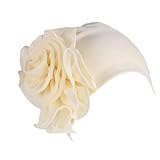 Womens Great Hats,Women Ladies Retro Big Flowers Hat Turban Brim Hat Cap Pile (17colours)