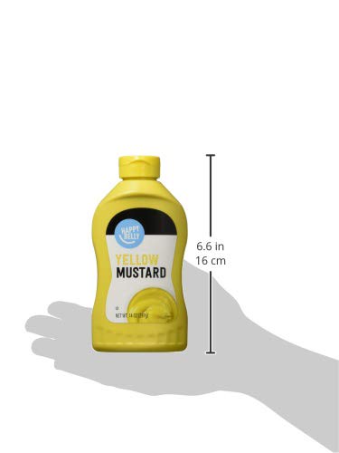 AMAZON BRAND – HAPPY BELLY YELLOW MUSTARD, KOSHER, 14 OUNCE (PACK OF 1)
