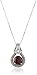 Amazon Collection 10k Gold Love Knot Gemstone Pendant Necklace, 18