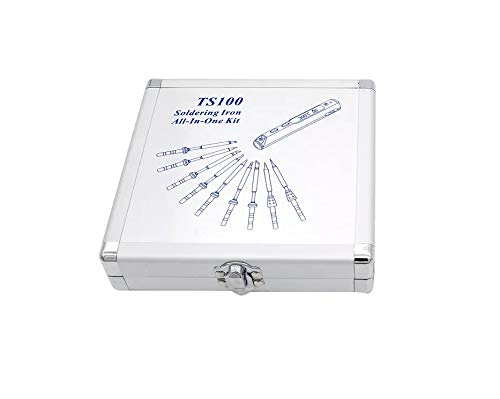 Portable Aluminium Storage Box Carrying Case Organizer Box 154 x 147 x 36mm for TS100 Soldering Iron Station accessories