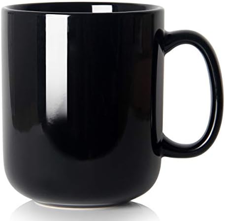Intirilife 2x Koffiekopje Met Fijne Afwerking In Het Zwart, Inhoud Van 350 Ml 13 X 10 5 X 9 2 Cm Theekopje Met Handvat Drinkbeker Voor Koffie Thee Melk Cacao En Nog Veel Meer