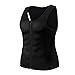 VENAS Men Sauna Sweat Vest Waist Trainer Hot Neoprene Sauna Suit Corset Body Shaper Zipper Tank Top Workout Shirt (Black,2XL)