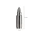 Zalik Whiskey Stones Bullet Shaped Chilling Stones - Stainless Steel Beverage Cooling Rocks Ice Cubes Set Of 6 With Tongs And Velvet Bag - For Whiskey, Vodka, Liqueurs, White Wine And More