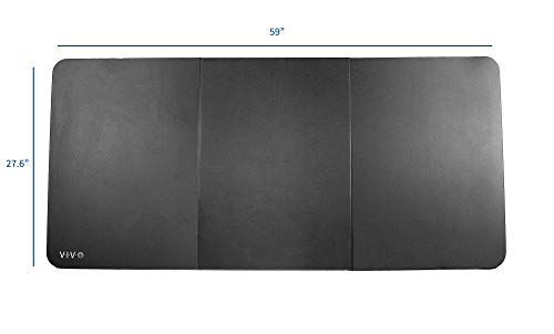 VIVO Universal Black Table Top Designed for Height Adjustable Electric and Manual Standing Desk Frames up to 58" | Three Section Desktop (DESK-TOP2B)