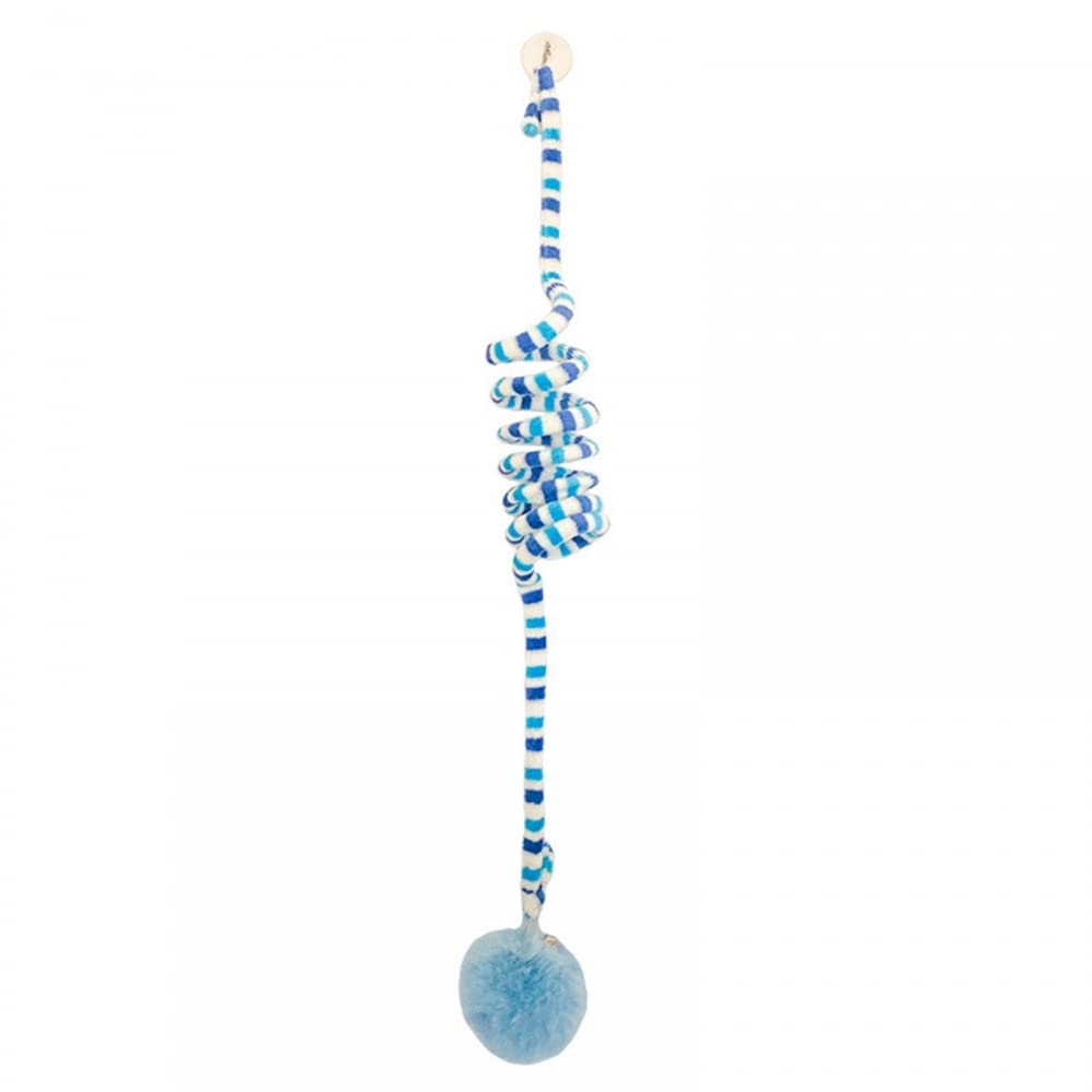 MiOYOOW Cat Spring Toys, Retractable Cat String Toy, Hanging Stretchy Cat Toy with Tail for Indoor Cats Chase Play Exercising