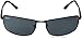 Ray-Ban Mens RB3498 Rectangular Sunglasses, Matte Black/Polarized Grey, 64 mm