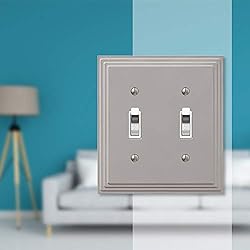 Amerelle Steps Double Toggle Cast Metal Wallplate