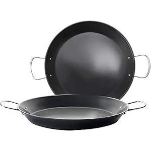 Space Home – Inductie-paella-pan van koolstofstaal – pannenpan – antiaanbaklaag – geschikt voor alle soorten branden…