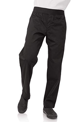 Chef Works Herren Pbn01blkxl Kochhose, Schwarz, XL EU