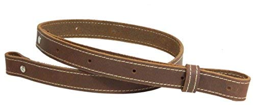 Leather Rifle Sling genuine Vintage brown crazy horse gun strap stitched 1" inch