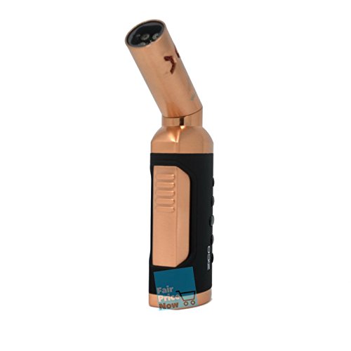 Zico ZD-51 (Original) Refillable Butane Quad Torch Lighter (Black/Gold)& Free Lighter