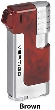 Vertigo by Lotus Governor Pipe Lighter w/Pipe Tamper & Pouch (Brown Marble)