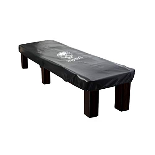 iiSPORT Extra Thick Shuffleboard Table Cover, Fits 9ft Shuffleboard Table - Heavy Duty 600D Ripstop Shuffleboard Cover with Extra PVC Coating & Tie-Down Strap System