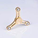 3AR Gold Triangle Metal Fidget Spinner - Executive and Kids Premium Toy for Stress and Anxiety Relief | High Grade Ball-Bearing and Top Speeds | Helps with ADD ADHD Stress and Boredom Relief