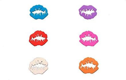 WELLSKEY Creative Silicone Drink Markers Kiss Style, Set of 12