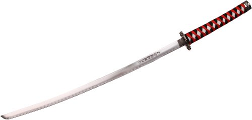 BladesUSA SW-68 Series Samurai Sword with Cord-Wrapped Handle, Wood Scabbard, 40-Inch Overall