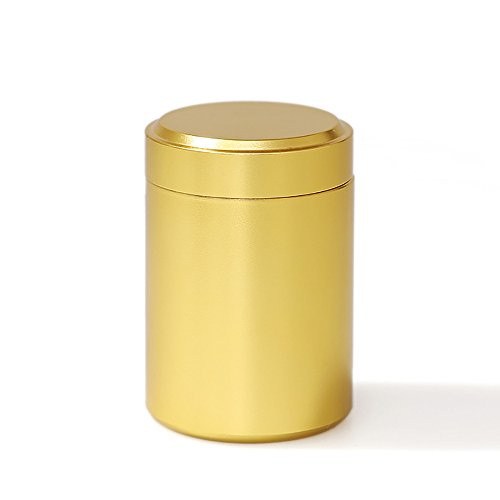 Titanium Alloy Mini Tea Caddies Portable Sealed Cans Container,4.5cm6.5cm