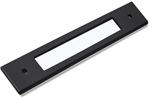 khtumeware | Cabinet Backplate | Matte Black | 3-3/4 Inch（96 mm) Center to Center | Backplates | 5 Pack | Cabinet Pull Backplate | Drawer Handle | Solid Cabinet Hardware