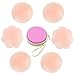 Aomh Invisible Adhesive Bra 2 Pack Sticky Bra Reusable Push up Invisible Women Bra Drawstring Silicone Bras (B) Beige