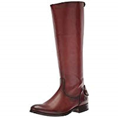 Frye Women's Melissa Button Back Zip Knee High Boot, Cognac Extended, 7 M US