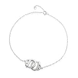 925 Silver CZ Handcuff Anklet Obsession Secret Shades 9in