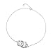 Handcuff Interlocking Hotwire Anklet Lucky Charm Anklet Link Ankle Bracelet For Women 925 Sterling Silver 9 To 10 Inch
