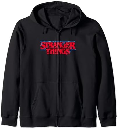 Amazon.com: Stranger Things Classic Epic Big Chest Text Logo Zip