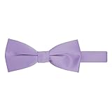 Jacob Alexander Solid Color Men's Pretied Banded Bowtie - Lavender