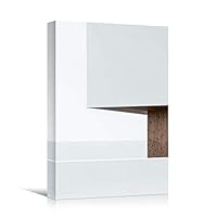 Canvas Wall Art White Building Pattern Abstract Architecture & Maps Building Chic Home Office Photography - 12x18 inches