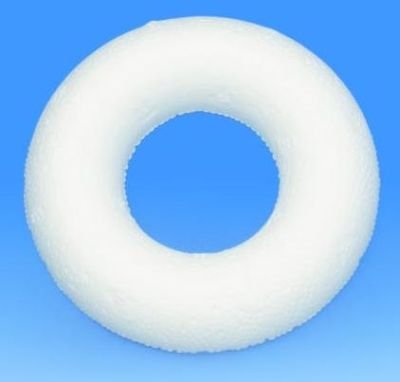 Glorex Styrofoam Collar, Styropor, White, 7,5 x 7,5 x 1 cm