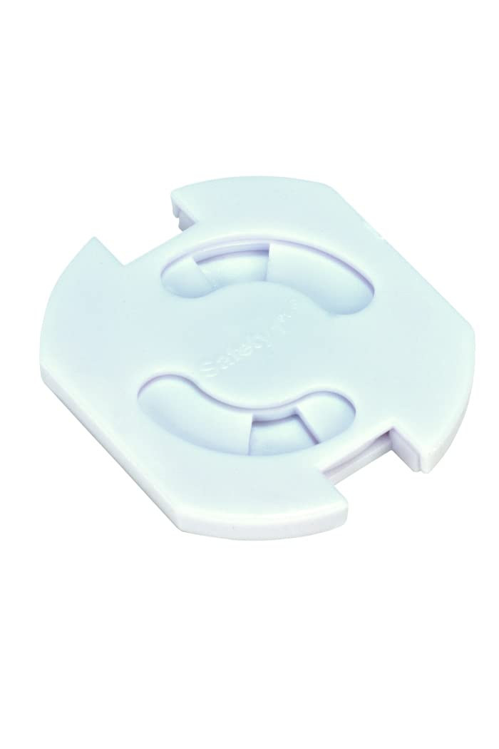 Safety 1st Socket Protection, Child Safety Lock for Babies and Children, EU Socket Protection, Rotating Socket Safety, Pack of 8, White