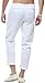 Chouyatou Men's Casual Drawstring Straight Fit Beach Linen Capri Pants